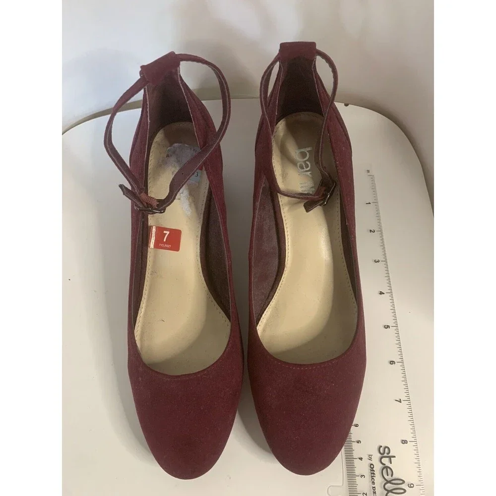 BAR III Women's Strappy Red Wine Shoes Size 7 (1359)